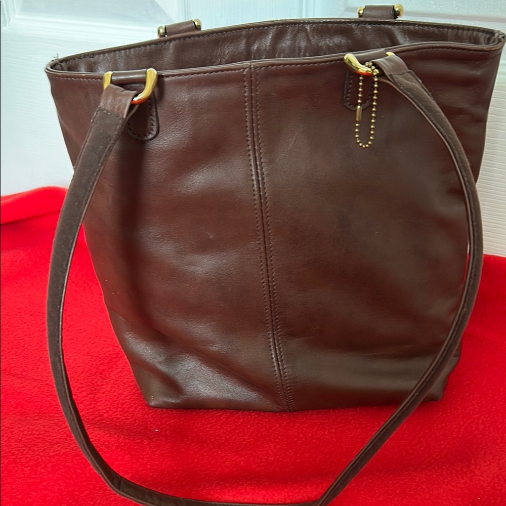 SAS Brown Shoulder Bag with Gold Hardware